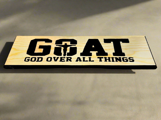 Freehand Carved Sign - GOAT