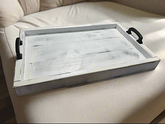 Rustic Ottoman/Serving Trays