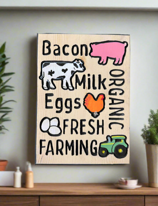 Hand Carved Sign - Farmhouse